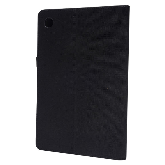 For Samsung Galaxy Tab A8 10.5 2021 Horizontal Flip Fabric PU Leather Tablet Case with Card Slots & Holder(Black)