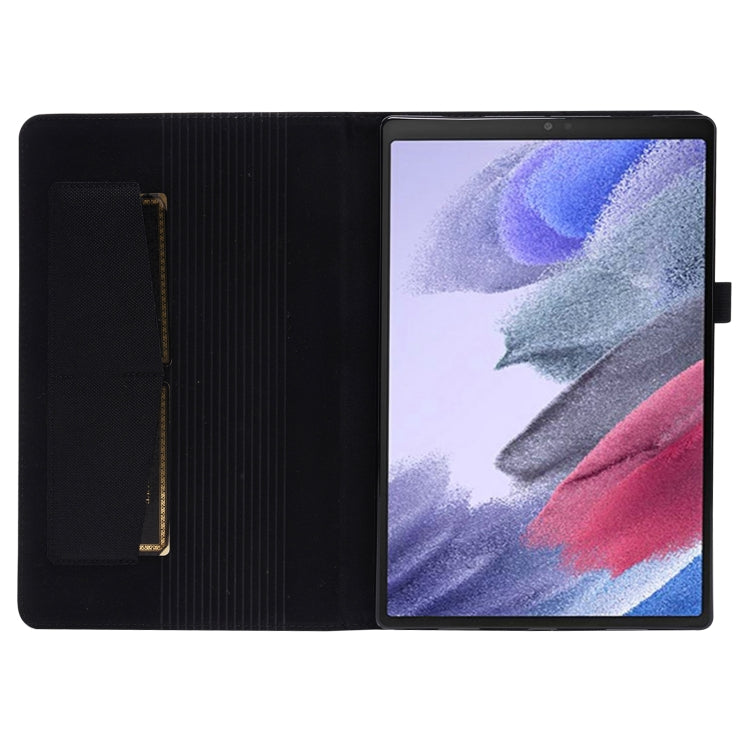 For Samsung Galaxy Tab A8 10.5 2021 Horizontal Flip Fabric PU Leather Tablet Case with Card Slots & Holder(Black) - Other Galaxy Tab PC by PMC TechLife | Online Shopping South Africa | PMC TechLife