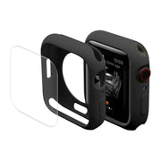 ENKAY Hat-Prince Protective TPU Watch Case + Full Coverage PET Screen Protector Film For Apple Watch Series 8 / 7 41mm(Black)