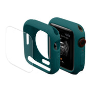 ENKAY Hat-Prince Protective TPU Watch Case + Full Coverage PET Screen Protector Film For Apple Watch Series 8 / 7 41mm(Dark Green)