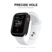 ENKAY Hat-Prince Protective TPU Watch Case + Full Coverage PET Screen Protector Film For Apple Watch Series 8 / 7 41mm(Light Blue)