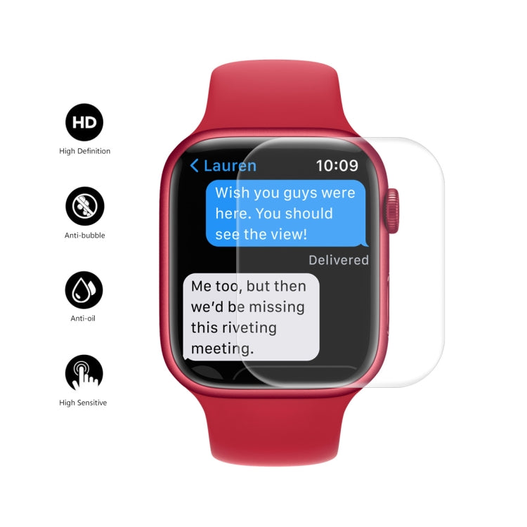 ENKAY Hat-Prince Protective TPU Watch Case + Full Coverage PET Screen Protector Film For Apple Watch Series 8 / 7 45mm(Dark Blue) - Watch Cases by ENKAY | Online Shopping South Africa | PMC TechLife | Buy Now Pay Later Mobicred