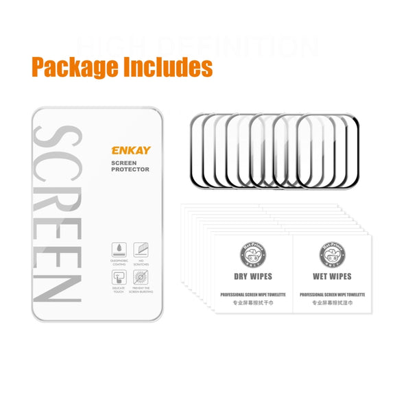 10 PCS ENKAY Hat-Prince 3D Curved Edge Full Coverage Full Tempered Glass HD Screen Protector Film For Apple Watch Series 7 41mm(Black)