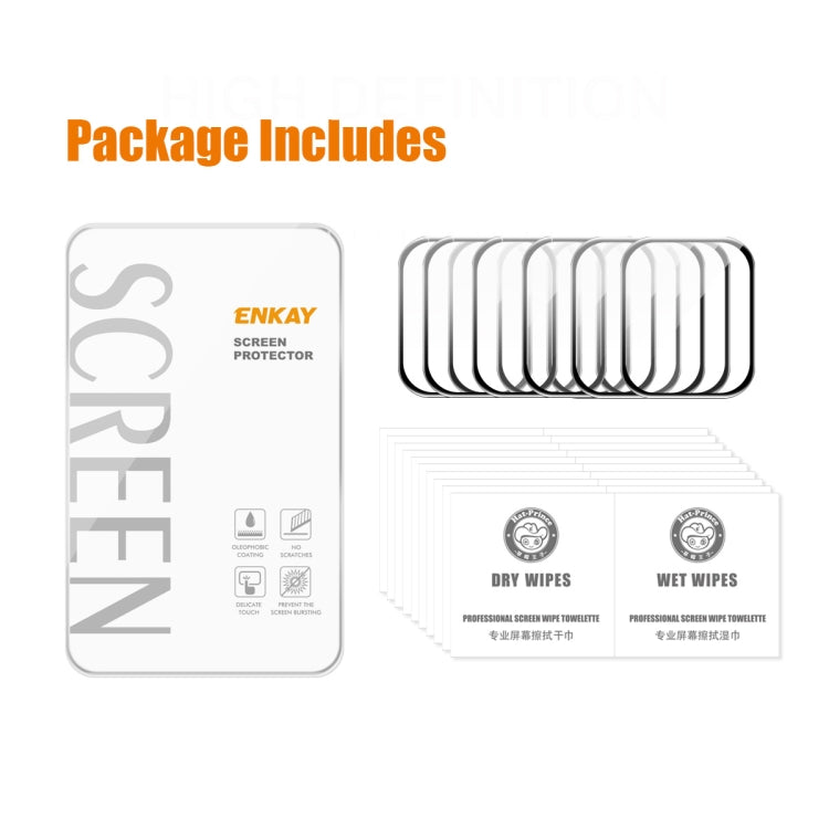 10 PCS ENKAY Hat-Prince 3D Curved Edge Full Coverage Full Tempered Glass HD Screen Protector Film For Apple Watch Series 7 41mm(Transparent) - free shipping - PMC TechLife - Order now!