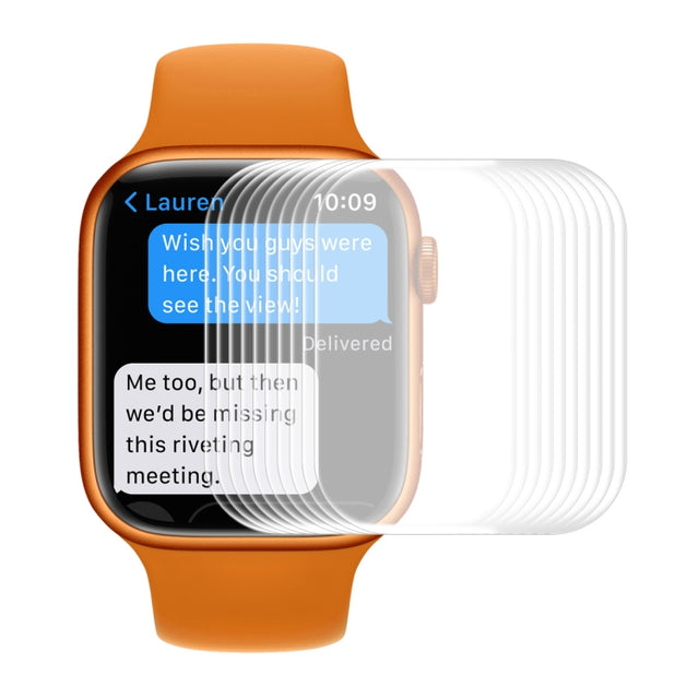 10 PCS ENKAY Hat-Prince 3D Curved Edge Full Coverage Full Tempered Glass HD Screen Protector Film For Apple Watch Series 7 41mm(Transparent)