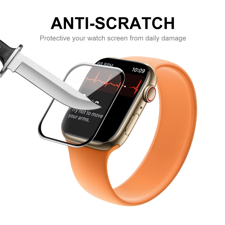 5 PCS ENKAY Hat-Prince 3D Curved Edge Full Coverage Full Tempered Glass HD Screen Protector Film For Apple Watch Series 7 45mm(Transparent)