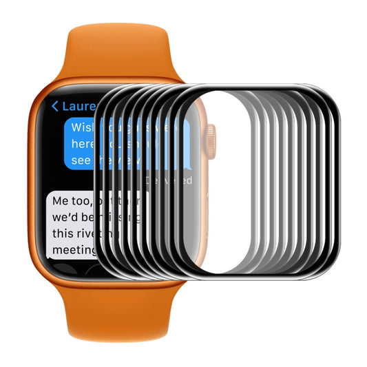 10 PCS ENKAY Hat-Prince 3D Curved Edge Full Coverage Full Tempered Glass HD Screen Protector Film For Apple Watch Series 7 45mm(Black) - Screen Protector by ENKAY | Online Shopping South Africa | PMC Jewellery | Buy Now Pay Later Mobicred