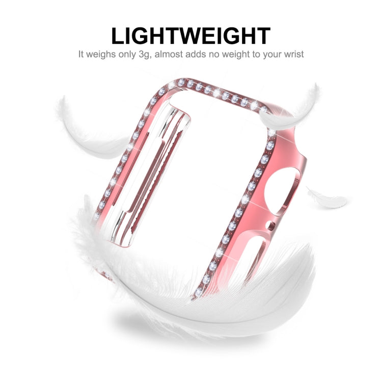 ENKAY Hat-Prince Electroplate PC Diamond Watch Case + Full Coverage Curved PET Screen Protector Film For Apple Watch Series 8 / 7 45mm(Transparent) - Watch Cases by ENKAY | Online Shopping South Africa | PMC TechLife | Buy Now Pay Later Mobicred