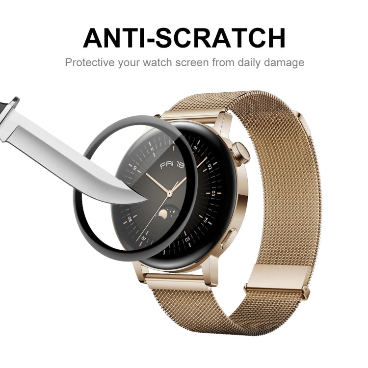5 PCS For Huawei Watch GT 3 42mm ENKAY Hat-Prince Full Coverage 3D Curved Soft PC Edge + PMMA HD Screen Protector Film