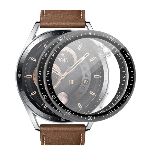 2 PCS For Huawei Watch GT 3 46mm ENKAY Hat-Prince Full Coverage 3D Curved Soft PC Edge + PMMA HD Screen Protector Film