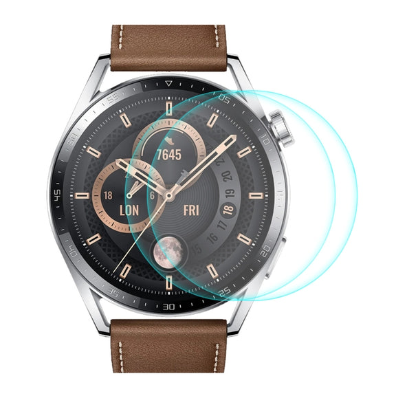 2 PCS For Huawei Watch GT 3 46mm ENKAY Hat-Prince 0.2mm 9H 2.15D Curved Edge Tempered Glass Screen Protector Watch Film