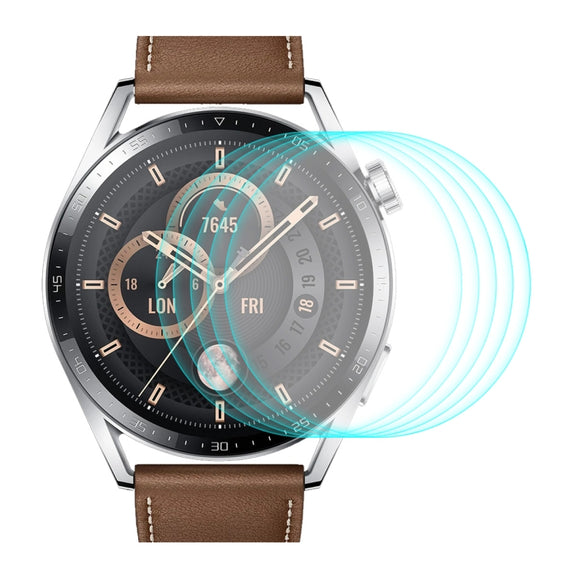 5 PCS For Huawei Watch GT 3 46mm ENKAY Hat-Prince 0.2mm 9H 2.15D Curved Edge Tempered Glass Screen Protector Watch Film