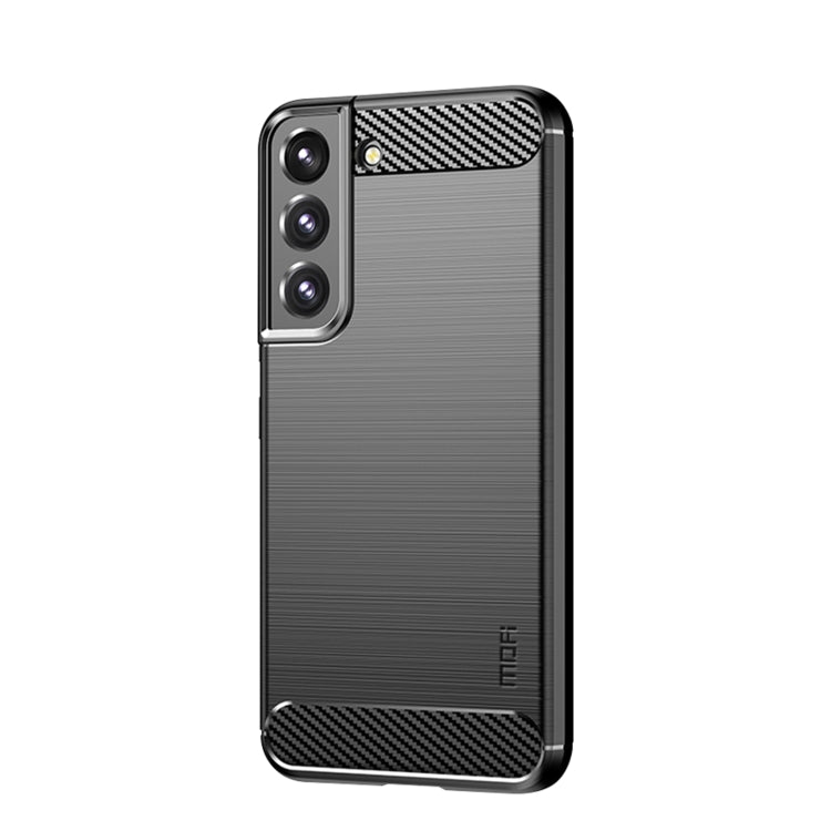 For Samsung Galaxy S22 5G MOFI Gentleness Series Brushed Texture Carbon Fiber Soft TPU Case(Black) - Galaxy S22 5G Cases by MOFI | Online Shopping South Africa | PMC TechLife | Buy Now Pay Later Mobicred
