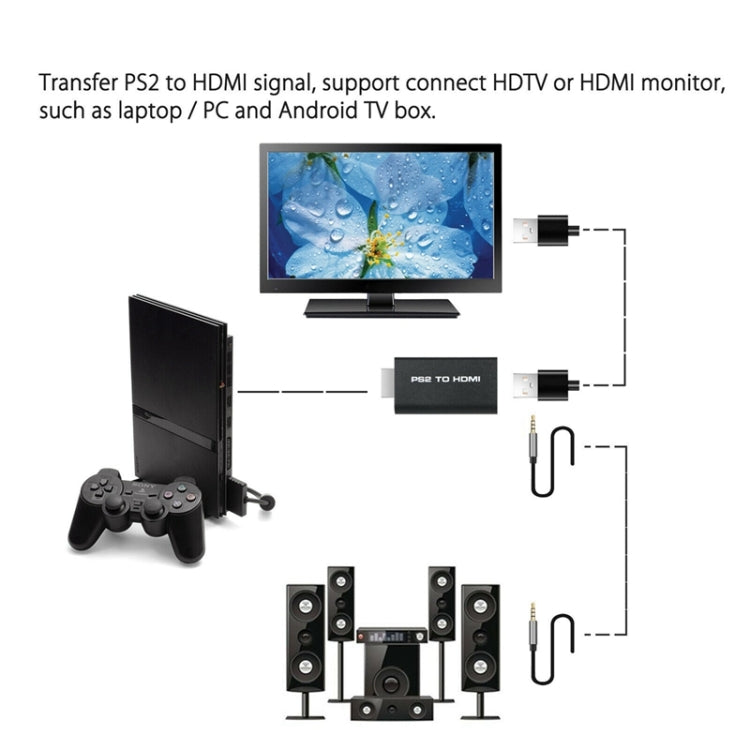 PS2 to HDMI Video Converter with 3.5mm Output - Converter by PMC Jewellery | Online Shopping South Africa | PMC Jewellery | Buy Now Pay Later Mobicred