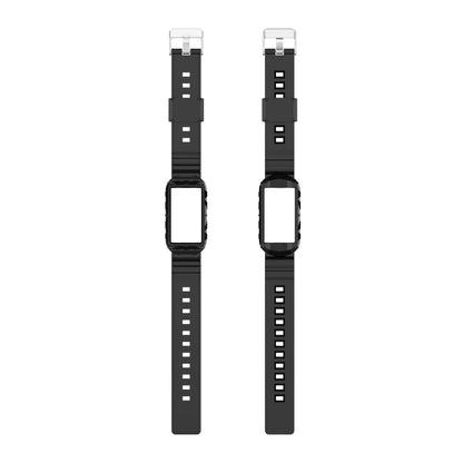 For Fitbit Charge 4 SE Silicone One Body Armor Watch Band(Black) - Watch Bands by PMC Jewellery | Online Shopping South Africa | PMC Jewellery | Buy Now Pay Later Mobicred