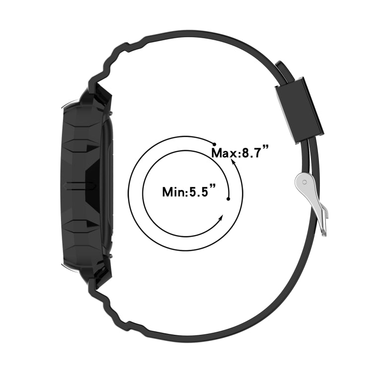 For Fitbit Charge 4 SE Silicone One Body Armor Watch Band(Black) - Watch Bands by PMC Jewellery | Online Shopping South Africa | PMC Jewellery | Buy Now Pay Later Mobicred