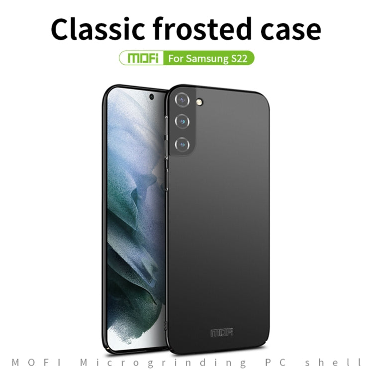 For Samsung Galaxy S22 5G MOFI Frosted PC Ultra-thin Hard Phone Case(Black) - free shipping - PMC Jewellery - Order now!