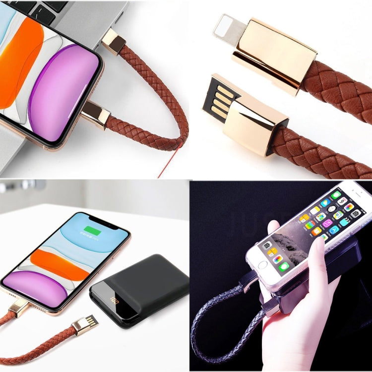 XJ-73 20cm USB to 8 Pin Bracelet Charging Data Cable(Black) - Multifunction Cable by PMC TechLife | Online Shopping South Africa | PMC TechLife