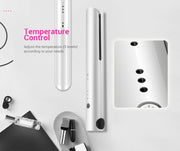 K-SKIN Portable Rechargeable Hair Straightener Curler Cordless Adjustable Temperature Fast Heat Ceramic Iron Styling Tool