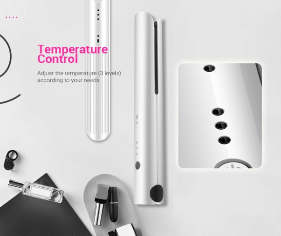 K-SKIN Portable Rechargeable Hair Straightener Curler Cordless Adjustable Temperature Fast Heat Ceramic Iron Styling Tool