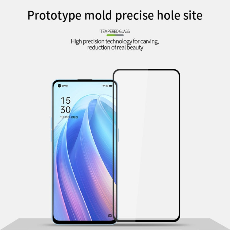 For OPPO Reno7 5G PINWUYO 9H 2.5D Full Screen Tempered Glass Film(Black)