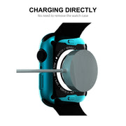 For Apple Watch Series 8 / 7 45mm ENKAY Hat-Prince Electroplated TPU Case(Cyan) - Watch Cases by ENKAY