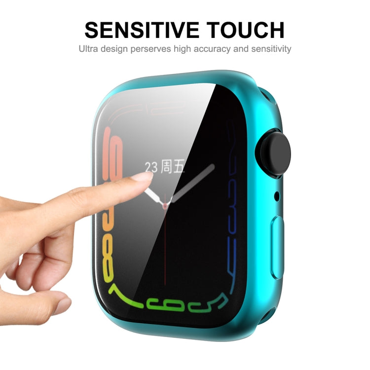 For Apple Watch Series 8 / 7 45mm ENKAY Hat-Prince Electroplated TPU Case(Dark Blue) - Watch Cases by ENKAY | Online Shopping South Africa | PMC TechLife | Buy Now Pay Later Mobicred