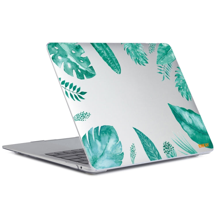 ENKAY Hat-Prince Forest Series Pattern Laotop Protective Crystal Case for MacBook Pro 14.2 inch A2442 2021/A2779 2023(Green Leaf Pattern) - MacBook Pro Cases by ENKAY | Online Shopping South Africa | PMC TechLife | Buy Now Pay Later Mobicred