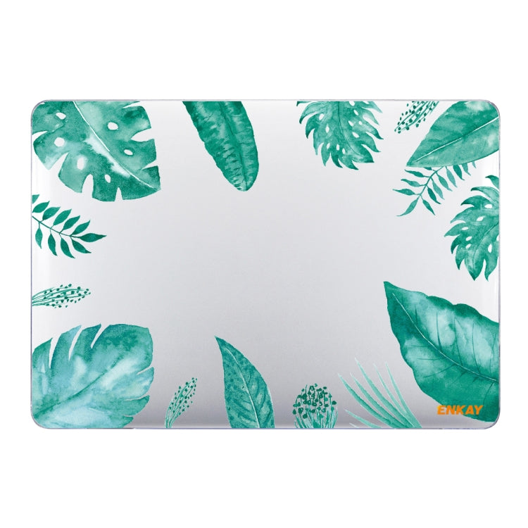 For MacBook Air 13.3 inch A2179 / A2337 ENKAY Hat-Prince Forest Series Pattern Laotop Protective Crystal Case(Green Leaf Pattern) - MacBook Air Cases by ENKAY | Online Shopping South Africa | PMC TechLife | Buy Now Pay Later Mobicred