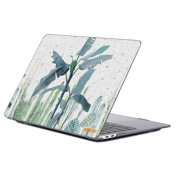 ENKAY Hat-Prince Natural Series Laotop Protective Crystal Case for MacBook Pro 13.3 inch A2251 / A2289 / A2338 2020(Banana Leaves)