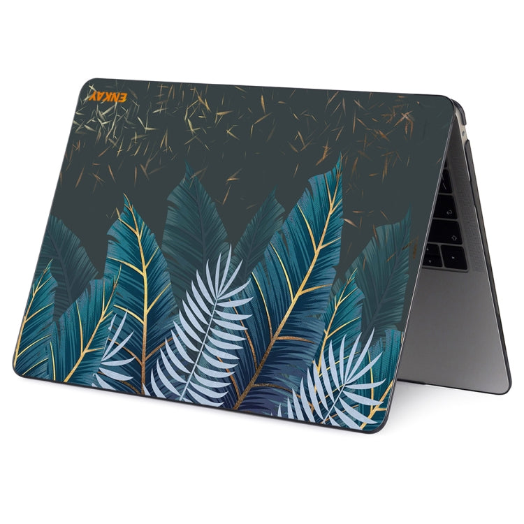 ENKAY Hat-Prince Natural Series Laotop Protective Crystal Case for MacBook Pro 13.3 inch A2251 / A2289 / A2338 2020(Palm Leaf)