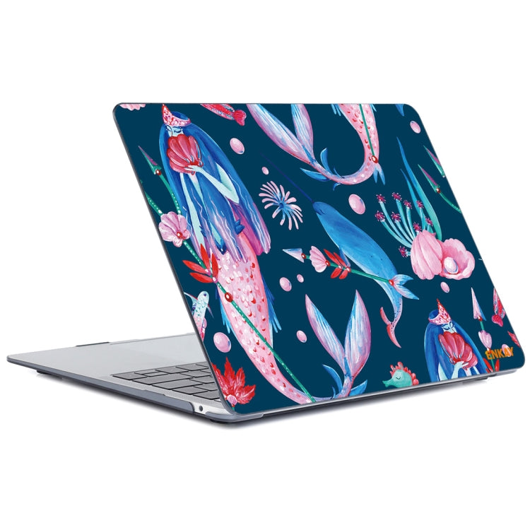 For MacBook Air 13.3 inch A1932 2018 ENKAY Hat-Prince Natural Series Laotop Protective Crystal Case(Mermaid)