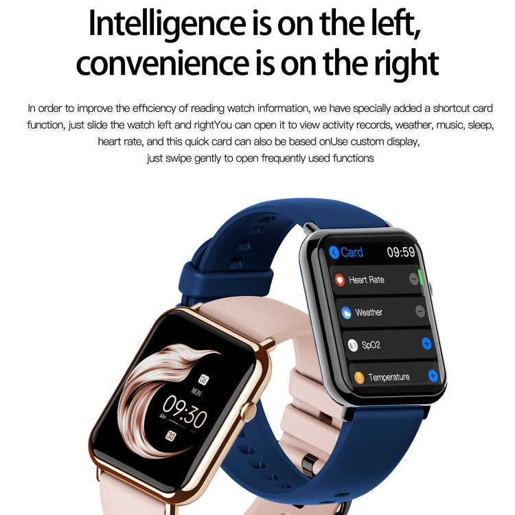 Q19 Pro IP67 Water-resistant 1.69 inch Smartwatch(Gold+Pink)
