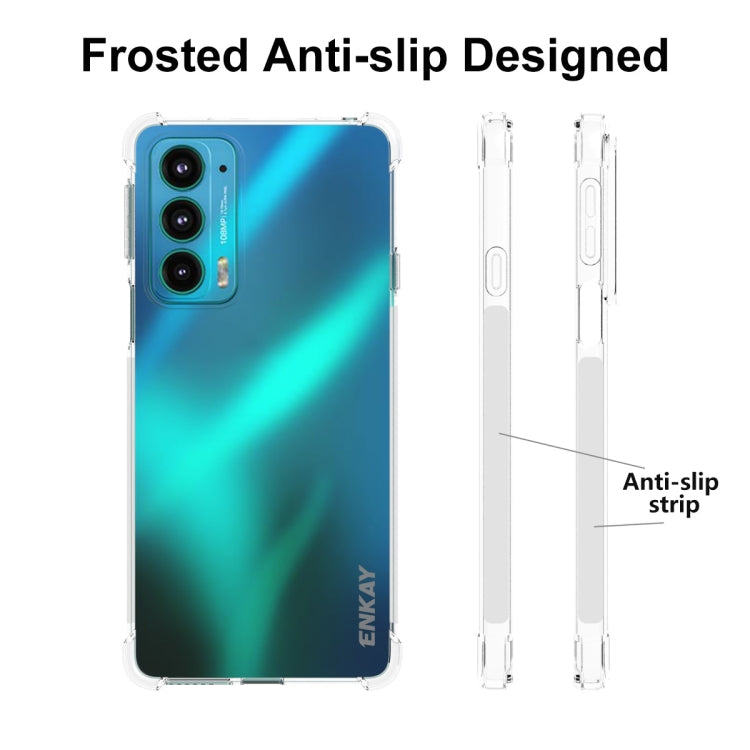 For Motorola Edge 20 ENKAY Transparent TPU Shockproof Case - Motorola Cases by ENKAY | Online Shopping South Africa | PMC TechLife | Buy Now Pay Later Mobicred