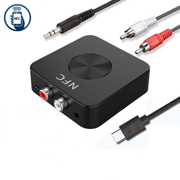 BT-21 NFC Bluetooth 5.0 Receiver & Transmitter RCA 3.5mm AUX Audio Adapter - Audio Receiver Transmitter by PMC TechLife | Online Shopping South Africa | PMC TechLife