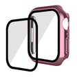 For Apple Watch Series 8 / 7 41mm ENKAY Hat-Prince 2 in 1 PC Frame + 9H Tempered Glass Case(Pink) - Watch Cases by ENKAY
