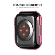 For Apple Watch Series 8 / 7 41mm ENKAY Hat-Prince 2 in 1 PC Frame + 9H Tempered Glass Case(Pink) - Watch Cases by ENKAY