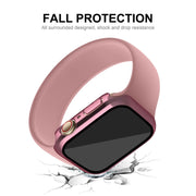 For Apple Watch Series 8 / 7 41mm ENKAY Hat-Prince 2 in 1 PC Frame + 9H Tempered Glass Case(Pink) - Watch Cases by ENKAY