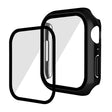 For Apple Watch Series 8 / 7 41mm ENKAY Hat-Prince 2 in 1 PC Frame + 9H Tempered Glass Case(Black) - Watch Cases by ENKAY