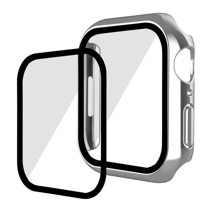 For Apple Watch Series 8 / 7 45mm ENKAY Hat-Prince 2 in 1 PC Frame + 9H Tempered Glass Case(Silver) - free shipping - PMC TechLife - Order now!