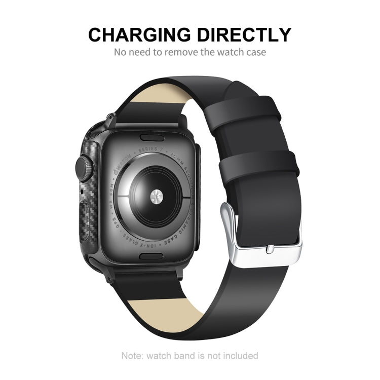 For Apple Watch Series 8 / 7 41mm ENKAY Carbon Fiber PC Case + Full Coverage PET Screen Protector - Watch Cases by ENKAY | Online Shopping South Africa | PMC TechLife | Buy Now Pay Later Mobicred