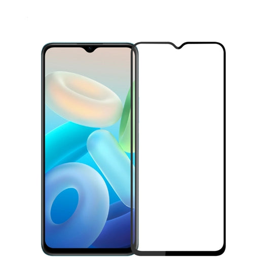 For vivo Y76 5G / Y76S 5G PINWUYO 9H 2.5D Tempered Glass Full Film(Black) - vivo Tempered Glass by PINWUYO | Online Shopping South Africa | PMC Jewellery | Buy Now Pay Later Mobicred