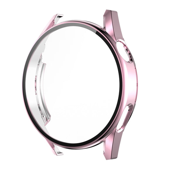 For Huawei Watch GT 3 42mm ENKAY PC Frame + Tempered Glass Protector Composite Case(Pink) - Watch Cases by ENKAY