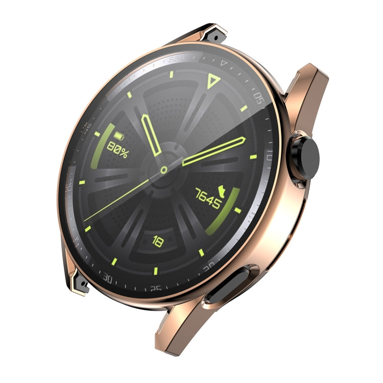 For Huawei Watch GT 3 42mm ENKAY PC Frame + Tempered Glass Protector Composite Case(Rose Gold)