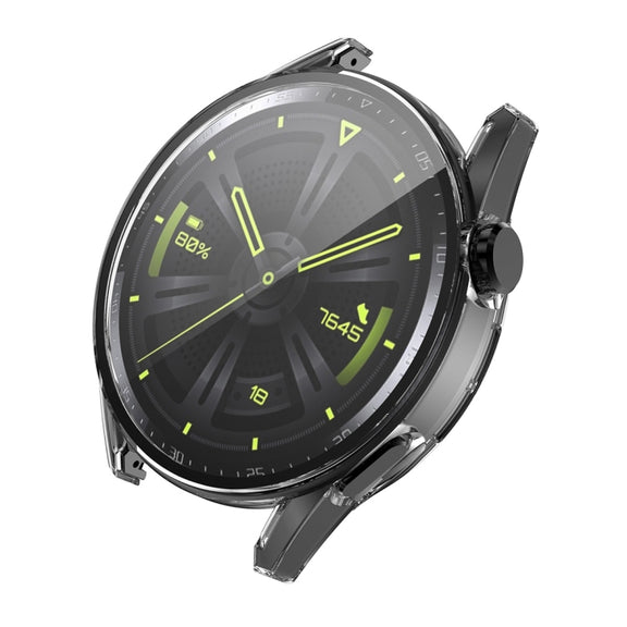 For Huawei Watch GT 3 42mm ENKAY PC Frame + Tempered Glass Protector Composite Case(Transparent) - Watch Cases by ENKAY