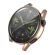 For Huawei Watch GT 3 46mm ENKAY PC Frame + Tempered Glass Protector Composite Case(Rose Gold) - Watch Cases by ENKAY