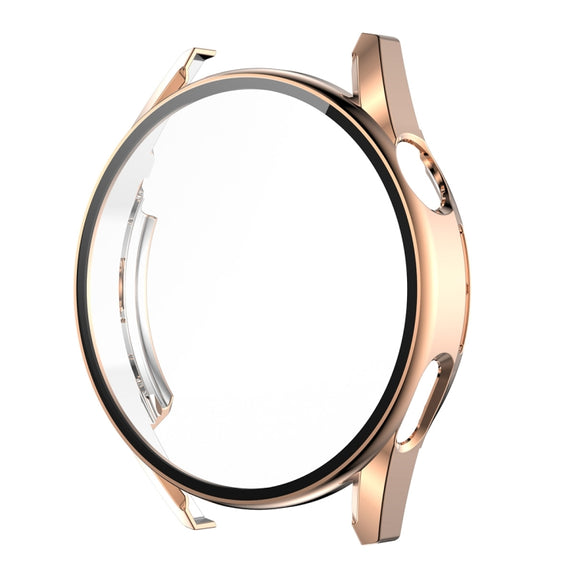 For Huawei Watch GT 3 46mm ENKAY PC Frame + Tempered Glass Protector Composite Case(Rose Gold) - Watch Cases by ENKAY