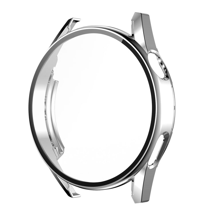 For Huawei Watch GT 3 46mm ENKAY PC Frame + Tempered Glass Protector Composite Case(Silver) - Watch Cases by ENKAY | Online Shopping South Africa | PMC TechLife | Buy Now Pay Later Mobicred