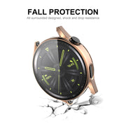 For Huawei Watch GT 3 46mm ENKAY PC Frame + Tempered Glass Protector Composite Case(Black) - Watch Cases by ENKAY