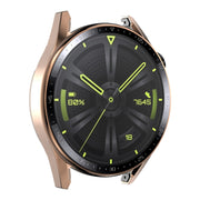 For Huawei Watch GT 3 46mm ENKAY PC Frame + Tempered Glass Protector Case With Scale(Rose Gold) - Watch Cases by ENKAY